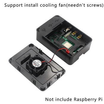 Raspberry Pi 4 Model B Prípade, ABS Škrupina s Chladiaci Ventilátor Chladiča CE Napájací Adaptér Voliteľné SD Karty, HDMI Kábel pre RPI 4