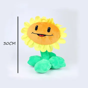 Rastliny vs Zombie Plyšové Hračky 30 cm PVZ Obrie Zombie Sun Flower Pea Strelec Plyšové Plyšové Hračky, detské Darčeky