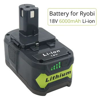 RB18L50 6000mAh Li-ion 18V Nabíjateľná Batéria pre Ryobi Náradie P104 P105 P106 P107 P108 P109 RB18L40 BPL1820 Batérie