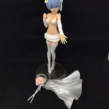 Re:život V inom Svete Od Nuly Rem 23 cm Akcia Obrázok Re Nula Rem Svadobné Šaty Japonské Anime Postavy Model Kolekcie