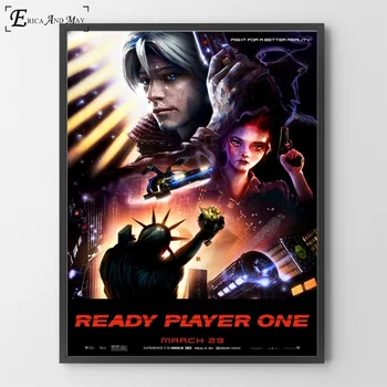 Ready Player One Znovu Filmové Plagáty a Tlačí na Steny umelecké Dekoratívne Obrázok Plátno, Maľovanie Na Obývacia Izba Domova