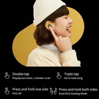 Realme Puky Q TWS Bezdrôtové Bluetooth Slúchadlá BT 5.0 Stereo Vodotesné Slúchadlá Okamžité Automatické Spojenie S Mikrofónom Headset
