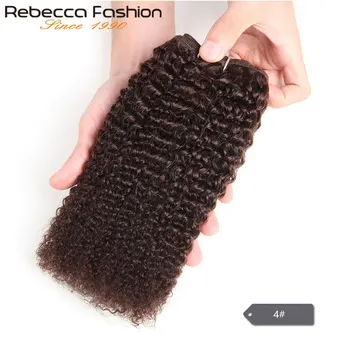Rebecca Kinky Afro Väzbe Kučeravé Vlasy, 1 Kus Len Brazílsky Ľudské Vlasy Väzbe Zväzky Riešenie #27 #30 Red Remy Vlasy Rozšírenie