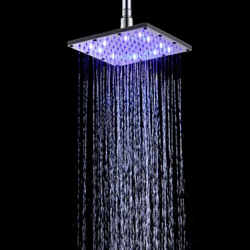Recableght Sprcha Hlavy Svetla 3-Farebná Zmena Zrážok Námestie regulácia Teploty 7Color Flash Ľahko Nainštalovať Ponúkajú Nádherné Kúpele