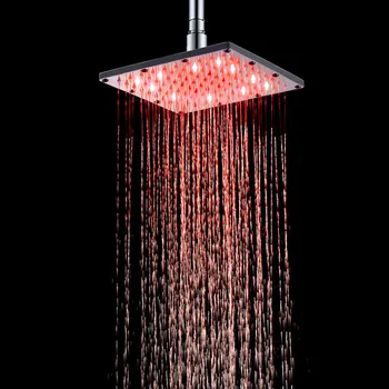 Recableght Sprcha Hlavy Svetla 3-Farebná Zmena Zrážok Námestie regulácia Teploty 7Color Flash Ľahko Nainštalovať Ponúkajú Nádherné Kúpele
