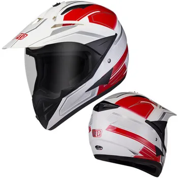 RED White BYE Motocyklové prilby plnú tvár prilba jasné clonu spojler casco moto capacete motocross DOT approverd pre závodné