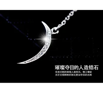 REETI Hot Predaj Dlhé Mesiac 925 Sterling Silver Šperky Pre Ženy Módne Šperky mincový striebro-šperky pendientes