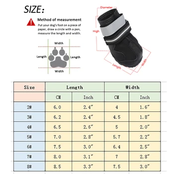 Reflexná Pes Topánky, Ponožky Zimné Psie Topánky, Obuv Dážď Nosenie Non-Slip Protišmykové Opotrebovaniu Pet Topánky pre Stredne Veľké Psy