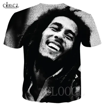 Reggae Tvorca Bob Marley Pohode T-shirt pánske Hip Hop 3D Tlač Harajuku Žien Vintage T Shirt Streetwear Letné Tričko Pulóver