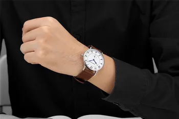 Relogio masculino hodinky muži Móda Šport z Nerezovej Ocele Kožený pásik hodiniek Quartz Business Náramkové hodinky reloj hombre