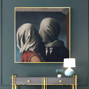 René Magritte Milenca Graffiti Art Plátne, Obrazy Na Stenu, Umenie Plagáty A Vytlačí Surrealizmus Obrazov Na Stenu Domáce Dekorácie