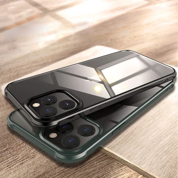 Reproduktor Otvor Prednej Prachotesný priehľadný Akrylový puzdro Pre iPhone 12 11 Pro Max 11 Pro 11 XS Max XR XS X 7 8 Plus SE 2020 Zadný Kryt
