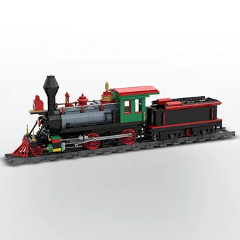 Retro City Vlak Grizzly Bytov Loco Model Stavebné Bloky Zimnú Dovolenku Technic Železnice Tehly HOBBY Hračky, Vianočné Darčeky pre Deti