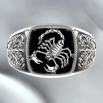 Retro Gotický Punk Škorpión Krúžok Pre Mužov Silver Farba Veľké Prstene, Svadobné Kapela Módne Šperky Muž Príslušenstvo Strana Dary