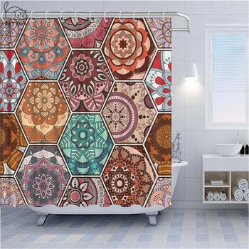 Retro Indickej Mandala Sprchový Záves Marocký Kúpeľňa Odolné voči Plesniam Umývateľný Nepremokavé Polyesterové Tkaniny pre Vaňou Dekor