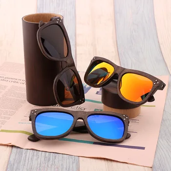 Retro Klasickej módy polarizované slnečné okuliare pre Mužov a Ženy Ručne vyrábané Drevené Okuliare Ručné Bambusu slnečné Okuliare pánske UV400