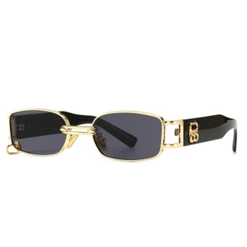 Retro punk obdĺžnik slnečné okuliare mužov 2020 luxusné značky dizajnér vintage kovové slnečné okuliare ženy hip hop námestie eyewears odtiene