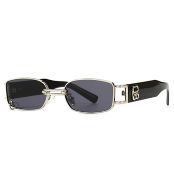 Retro punk obdĺžnik slnečné okuliare mužov 2020 luxusné značky dizajnér vintage kovové slnečné okuliare ženy hip hop námestie eyewears odtiene