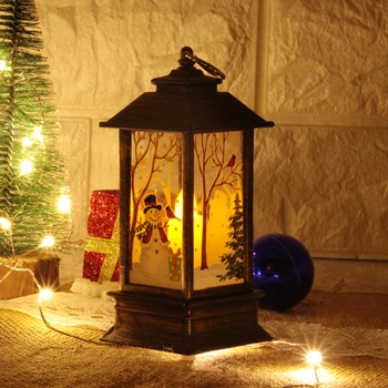 Retro Vianoce LED Nočné Svetlo Sviečky Lampy Vianočné Snehuliak Jeleň Santa Claus Vonkajšie Svadobné Holiday Party Dekorácie Visí Bar