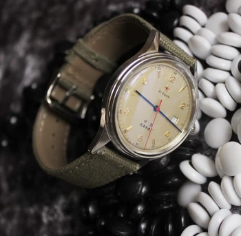 Retro1963 Sledovať 40 mm Priemer Dial ST-1901 Pilot Air Force Chronograf Pamätník Edition Vojenské Business klasický Darček Muži hodinky
