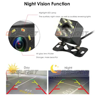 Reverzné Kameru Vodotesná 170 Široký Uhol Ossuret auto parkovacia Kamera Univerzálna 8 LED pre Nočné Videnie Zálohy HD Farebný Obrázok