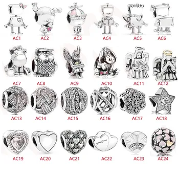 Reálne 925 Sterling Silver Charms Fit Pôvodnej 3 mm Náramok DIY Šperky Čo Pre Ženy Darček