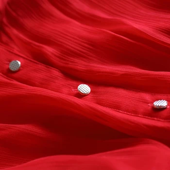 Reálne Hodváb Letné Šaty Žien Oblečenie Vintage Elegantné Maxi Šaty 2020 Dámske Šaty Office Červené Šaty s Pásom Vestidos