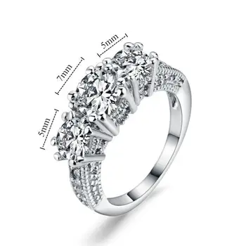 Reálne S925 Striebra 2 Karát VVS1 Diamantový Prsteň pre Ženy, Luxusné Bague alebo Jaune Bizuteria Birthstone Drahokam 925 Šperky Prstene