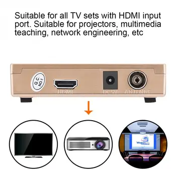 RF-HDMI All-Štandardný Konvertor Analógový TV Prijímač, Adaptér, Diaľkové Ovládanie 100-240V USS VDE Podporu Signál Rozšírenie ABS