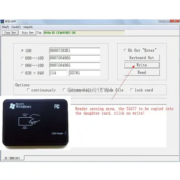 RFID 125KHz ID Kariet & Spisovateľ/Kopírka/Programátor + ZADARMO Prepisovateľné ID Karta/Kľúčenka KÓPIU ISO EM4100 EM4102 Blízkosti T5577