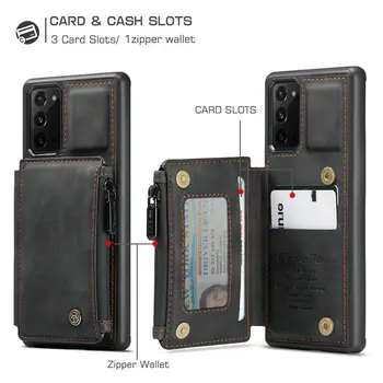 RFID Blokovanie Bezpečnosti Peňaženky Prípade Samaung Poznámka 20 Ultra S20 Kartu Vintage Kožené Zadný Kryt Pre Samsung S10 Plus S9 S8