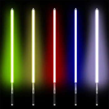 RGB Lightsaber Kov Rukoväť Meča LightSaber Force FX Ťažké Súboje Nabíjateľná 12 Farieb, Svetla saber