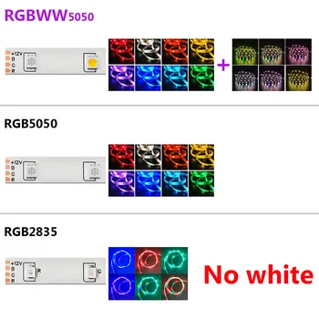 RGBWW LED Pásy Svetla SMD2835 5050 5M 10M Vodotesné RGB Led Pásky DC12V Páse s nástrojmi dióda led svetlá na Čítanie s IR Diaľkové Ovládanie