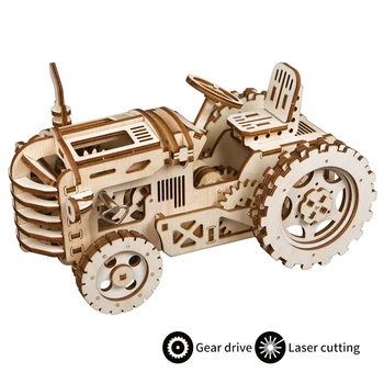 Robotime 4 Druhy DIY 3D Drevené Puzzle Hra, Rezanie Laserom, Mechanické Model Montáž Hračka Darček pre Chlapca & Dievčatá LK pre Dropshipping