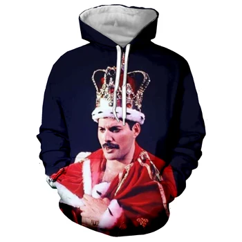 Rock Kapely Queen Freddie Mercury 3D Tlač Bundy Muži/ženy Hip Hop Streetwear Kapucňou Mikiny s Kapucňou, Chlapci Oblečenie Harajuku