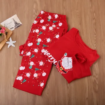 Rodina, Deti, Dospelých Zodpovedajúce Vianočné Pyžamo Pj Nastavenie Oblečenie Sleepwear Odev