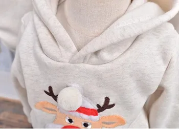 Rodina Vianočné Oblečenie Zimné Sweater Vianočný Jeleň Oblečenie Polar Fleece Otec Syna Hoodies Zodpovedajúce Matka, Dcéra Oblečenie