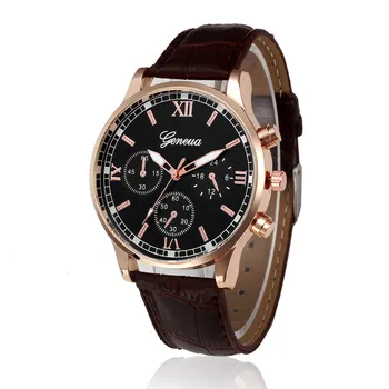 Rolexable náramkové hodinky Mužov zegarek meski Retro Dizajn Kožený pásik, Analógový Zliatiny Quartz Náramkové Hodinky reloj hombre часы мужские A8