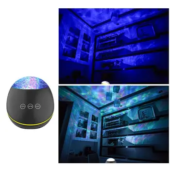 Romantický Oceánu Vlny Projektor Nočnej Lampy, Bluetooth, Hudobný prehrávač Vody Vlna USB LED Nočné Svetlo pre deti spálňa decor
