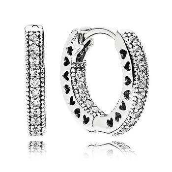 Rose Klasickú Eleganciu Podpis Kruhy Visiaci zámok inšpirovaný Láskou Zámky 925 Sterling Silver Náušnice Pre Ženy Darček Módne Šperky