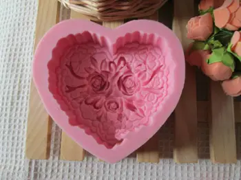 Rose Čipky Silikónové Formy Svadobnú Tortu Fudge Cake Decoration Nástroj Somár Guma Čokoláda Formy Mydlo S Bahnom Plesní