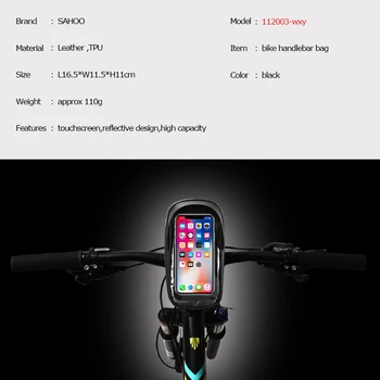 Roswheel Sahoo Série 112003 Cyklistické Požičovňa Bicyklov hlavová Trubka Riadidlá Mobilný Mobilný Telefón Taška Prípade Držiteľ Prípade Kôš 6.5 v Telefóne