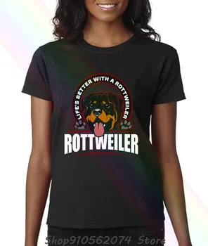 Rotvajler Ženy T-shirt Majiteľ Psa Unisex nemecký Rotty Malé hlavový most Šatku