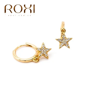 ROXI Krásne Hviezdy Ďatelina Kvet Bee Geometrie Svadobné Šperky Hoop Náušnice pre Ženy Pendientes Chrupavky Náušnice Striebro 925