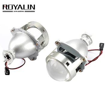 ROYALIN Auto-styling HID H1 Bi Xenónové Reflektor Projektor Objektív 3.0 Palcový Full Metal LHD RHD pre H4 H7 9005 9006 Auto Svetla Retrofit