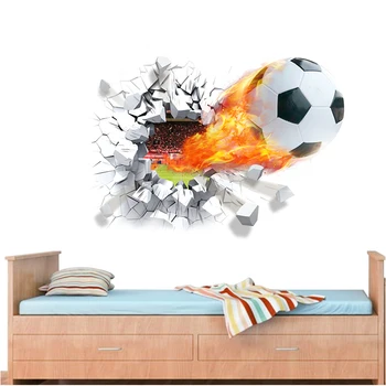 Rozbitie steny Lietania futbal stenu, samolepky, TV joj, Vymeniteľné obývacia izba, spálňa stenu chlapci miestnosti dekorácie