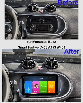 Rozdelená Obrazovka RDS Auto Multimediálne Android10 Na Mercedes Benz, SMART Fortwo 2016 2017 2018 Navigáciu Prehrávač, GPS Systém, Stereo DVD
