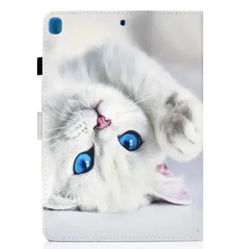 Roztomilé Mačka puzdro pre Apple iPad 10.2 2019 7 7. 8. Generácie A2197 A2200 A2198 A2232 Mäkké Shockproof Smart Case pre iPad 10.2