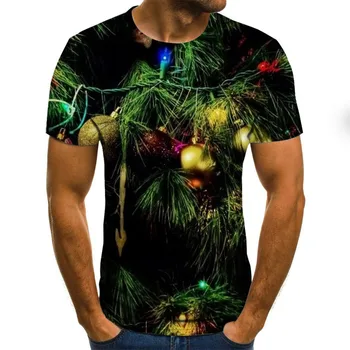 Roztomilé mačka vzor T-shirt lete bežné krátke rukávy O-neck top 3D zviera tlače streetwear oblečenie pre mužov