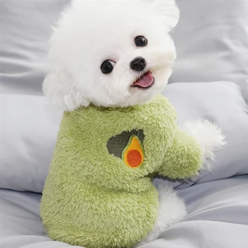 Roztomilý Bišonika Teplý Sveter Teddy Oblečenie Pre Psa Ovocie Fleece Šteňa Teplé Zimné Oblečenie Pre Psa Produkty